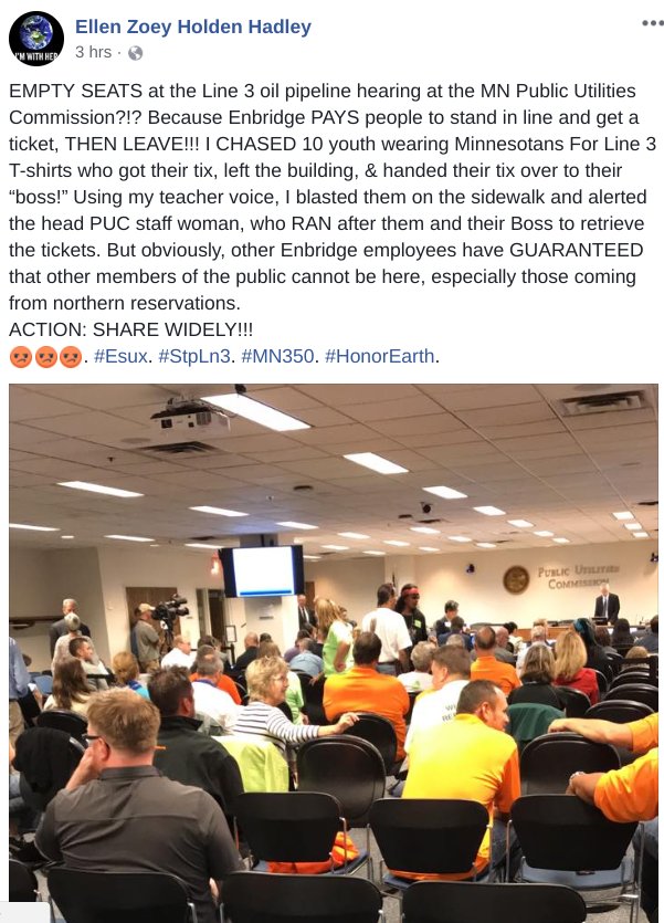 #Enbridgelies  Enbridge rounded up some youth, gave them some money and shirts and told them to stand in line.  Most didn't even know what Line 3 is. @minnesotans4L3 how do you sleep with your pants on fire?  #liarliar