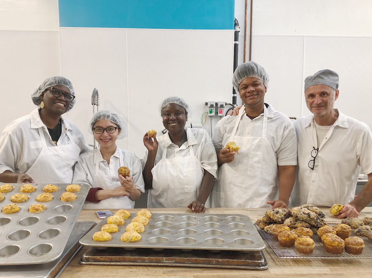 BreadProject's tweet image. We had the pleasure of having Guest Instructor Chef Olive in our kitchen yesterday. He taught our Bakery Bootcamp participants how to prepare Blueberry Scones and Cheese Muffins. Our trainees were very excited to get to take their creations home.