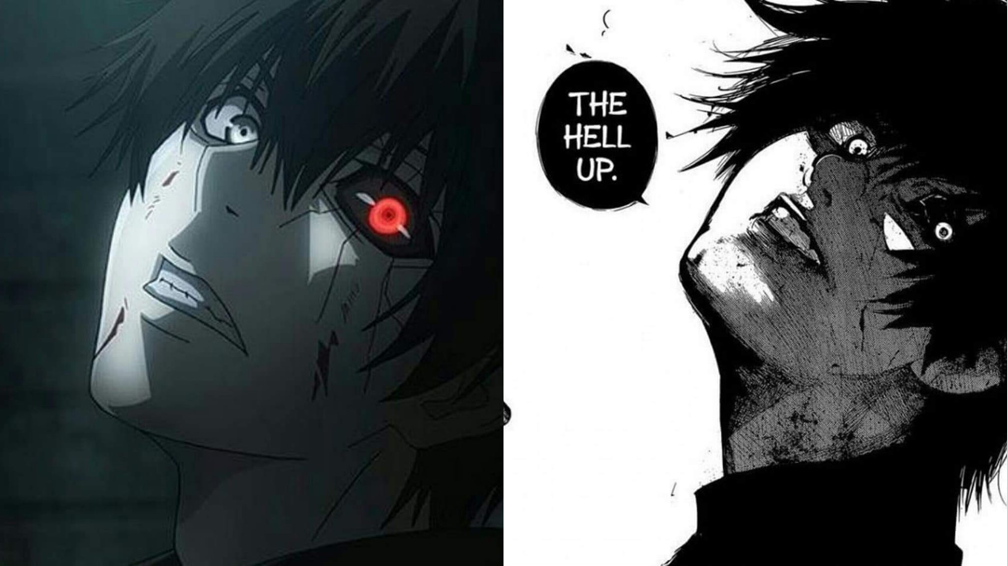 งゝว  kanekun Anime vs Manga 01 Tokyo Ghoul 