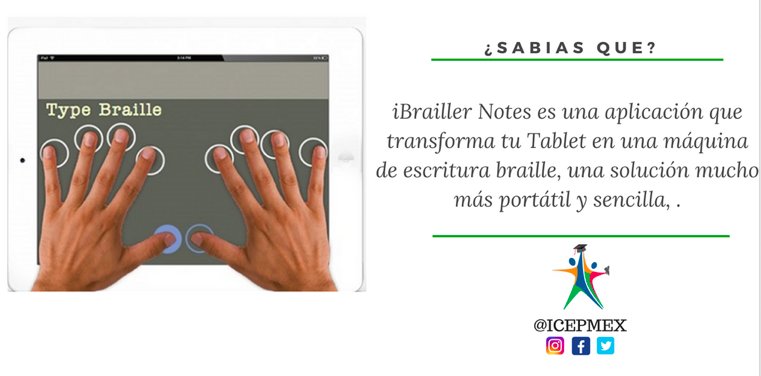 MexIcep's tweet image. Existe una aplicación para lenguaje braille, descárgala y danos tu opinión.
