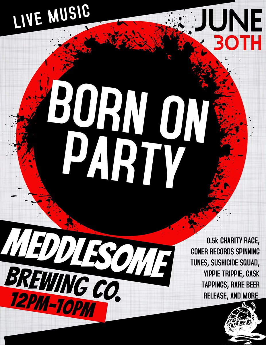 Meddlesomebrew_'s tweet photo. Our bday party is just two short weeks away. Food from @YippieFood #sushicidesquad #SnowHaus music form @GonerRecords @starandmicey @HEELSHXC PLUS rare beer tappings, cask tappings. Should be one for the books! https://t.co/4f19uZKoVm