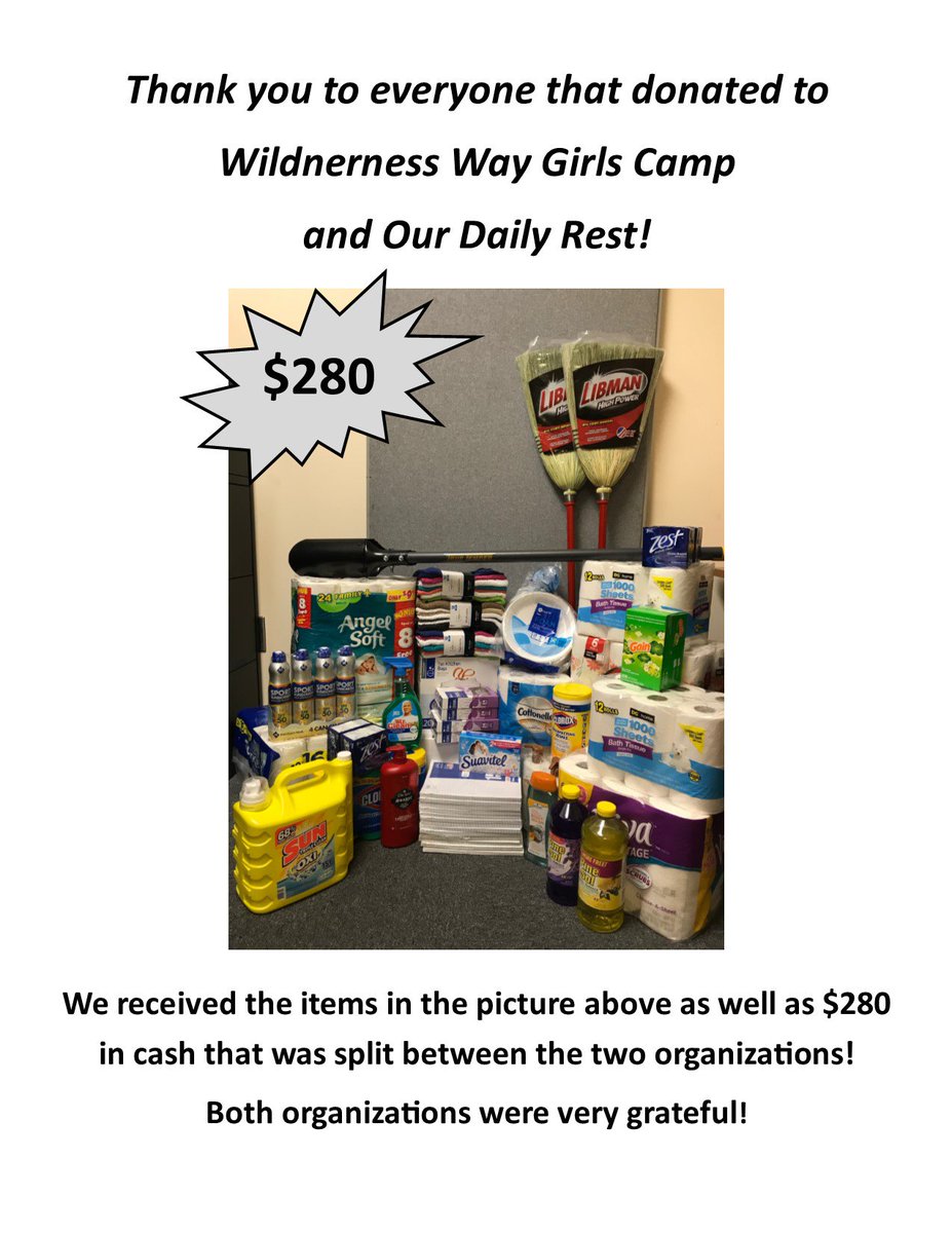 ITTCompact's tweet image. Thank you to our employees who donated to, Wildnerness Way Girls Camp and Our Daily Rest, during May. Each organization was so happy to receive the donation. Nice job everyone!  
compactautomation.com/en-US/Home/