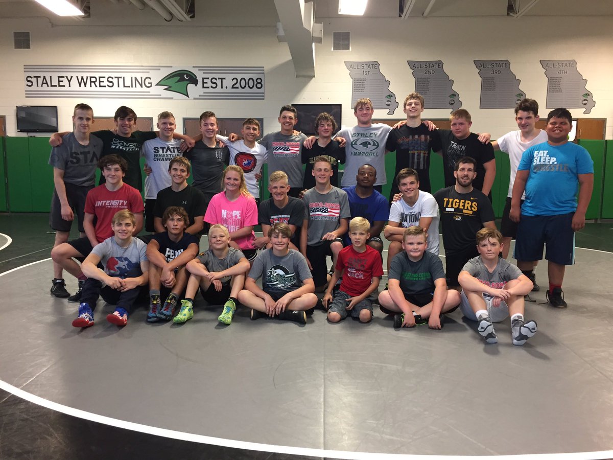 Would like to thank @wrstlngjoe for coming in today to finish out the final day of our WC Summer Camp II at Staley HS.  Great session, technique and wrap-up for all in attendance.  @MizzouWrestling @MOWrestleRTC @missouriwrestle @MissouriUSAW @StaleyWrestling @athletesparent