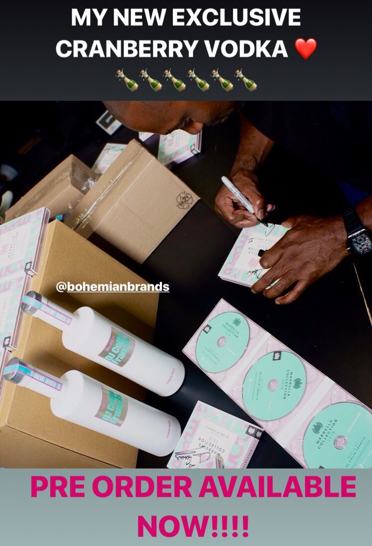 My Brand New Exclusive CRANBERRY VODKA is Officially ready for PRE ORDER from bohemianbrands.co.uk/products/dj-co… .... It will be Out in August but the 1st 100 bottles will also received a signed copy of my latest No.1 album courtesy of <a href="/ministryofsound/">Ministry of Sound</a>  ❤️🍾🍾🍾🍾