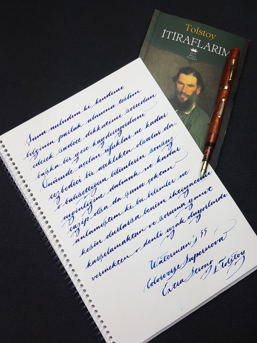 FPibr's tweet photo. Waterman's 55 Red Ripple
Colorverse Supernova
Extra Strong Paper
.
.
.
#watermans #watermans55 #fountainpen #fountainpennetwork #colorverse #colorverseink #colorversesupernova #supernova #extrastrongpaper #tolstoy #leotolstoy #calakalem #handwriting #dolmakalem #ink #murekkep https://t.co/xmA38unYzP