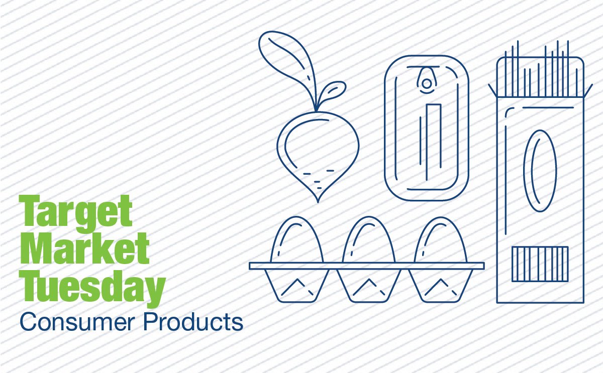 #TargetMarketTuesday - Consumer Products: From food manufacturing to every-day consumable products, manufacturers in the Valley benefit from a strategic location that helps them meet growing demand.  hubs.ly/H0c66pm0