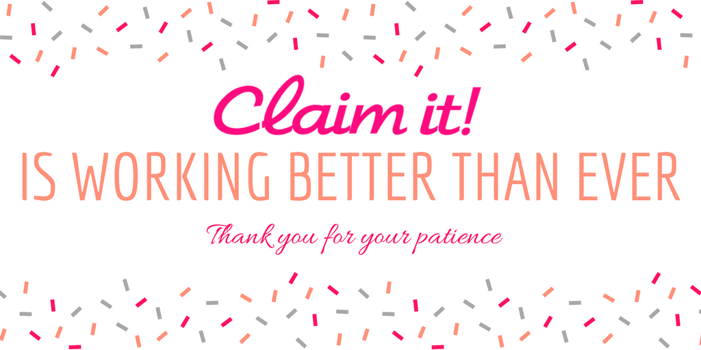 We are back up!! Get to claiming :) #claimTUESDAYS