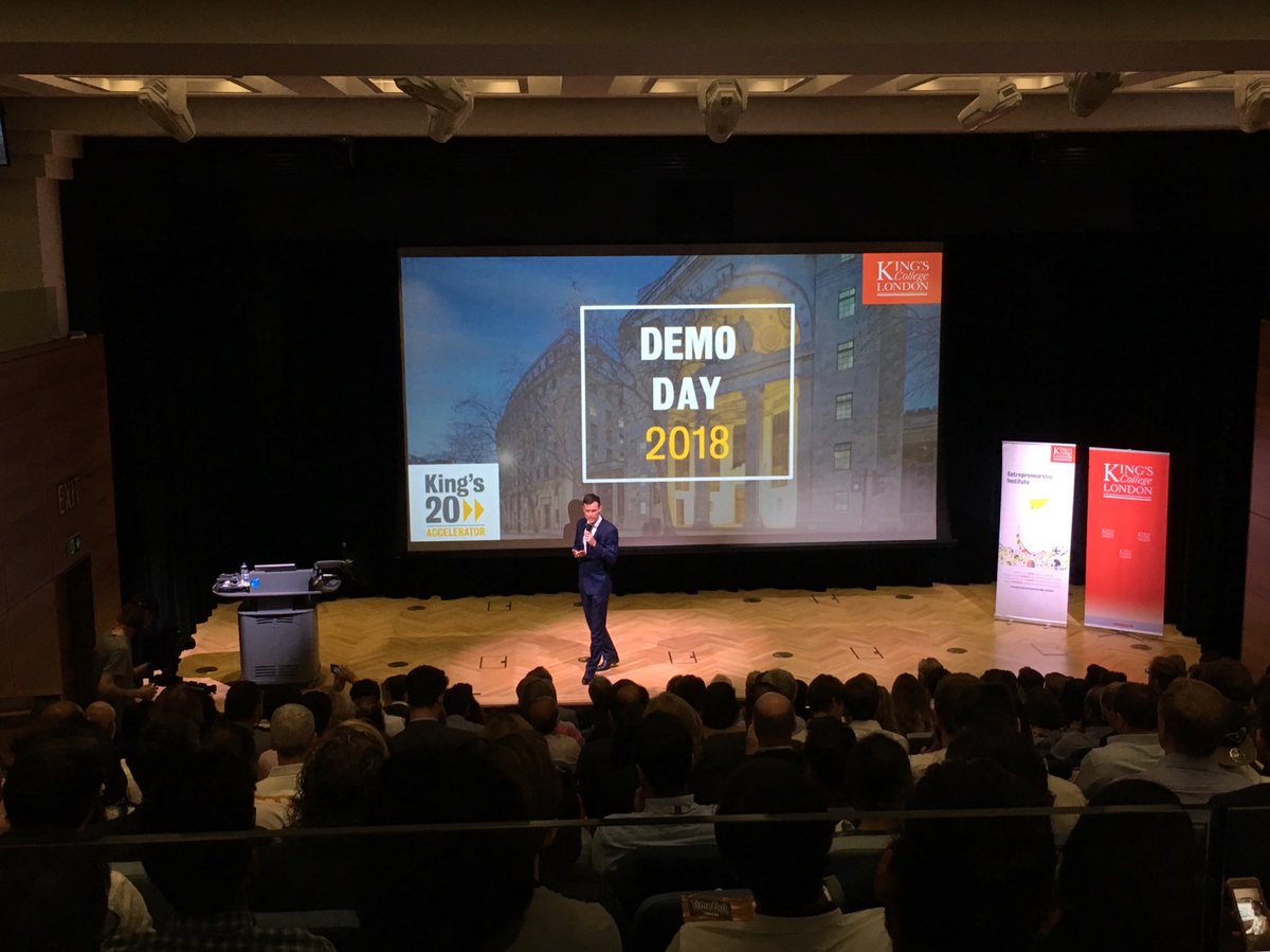 Ed Halliday kicks off Demo Day at King’s 20 Accelerator.  Exciting pitches coming up from great group of entrepreneurs.