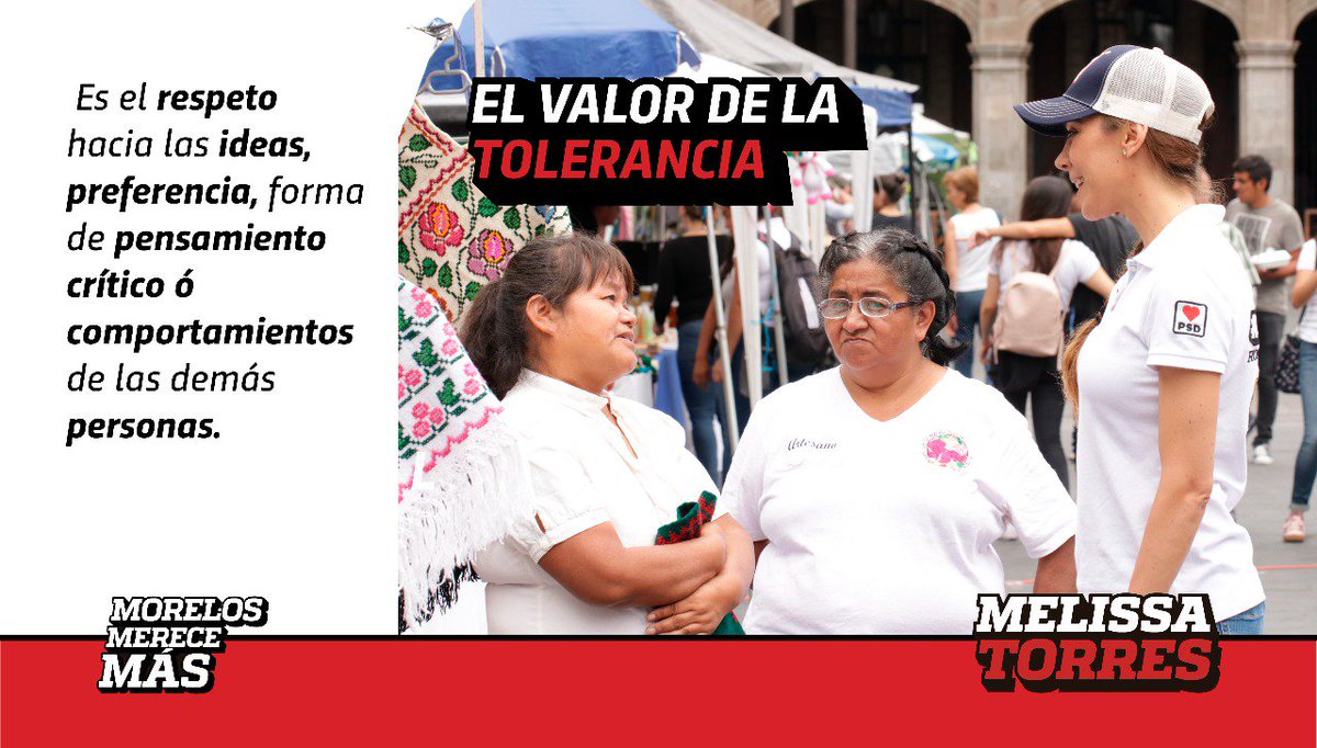 En #Morelos la #Tolerancia es un valor fundamental para lograr la paz. Aceptar la ideas, opiniones y sentimientos de los demás, ¡#SíMeLate!