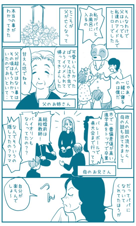 ツンデレママ２

私の父くらい子供達に愛された人も少ないんじゃないかと思いますが、
実はその裏でひっそり母の操作があった事が、大人になってわかりました。

１はここです↓
 