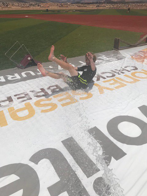 Fun in the sun: Slip n Slide and water balloons!