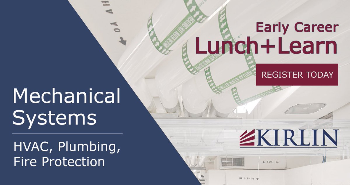 KirlinDB's tweet image. Attention NC/SC summer interns, early career employees and anyone else curious about the mechanical trades!! #Kirlin invites you to join us for a Mechanical Systems SUMMER LUNCH &amp;amp; LEARN. More details below. Registrations required. #learnwithkirlin 
conta.cc/2JZluZG
