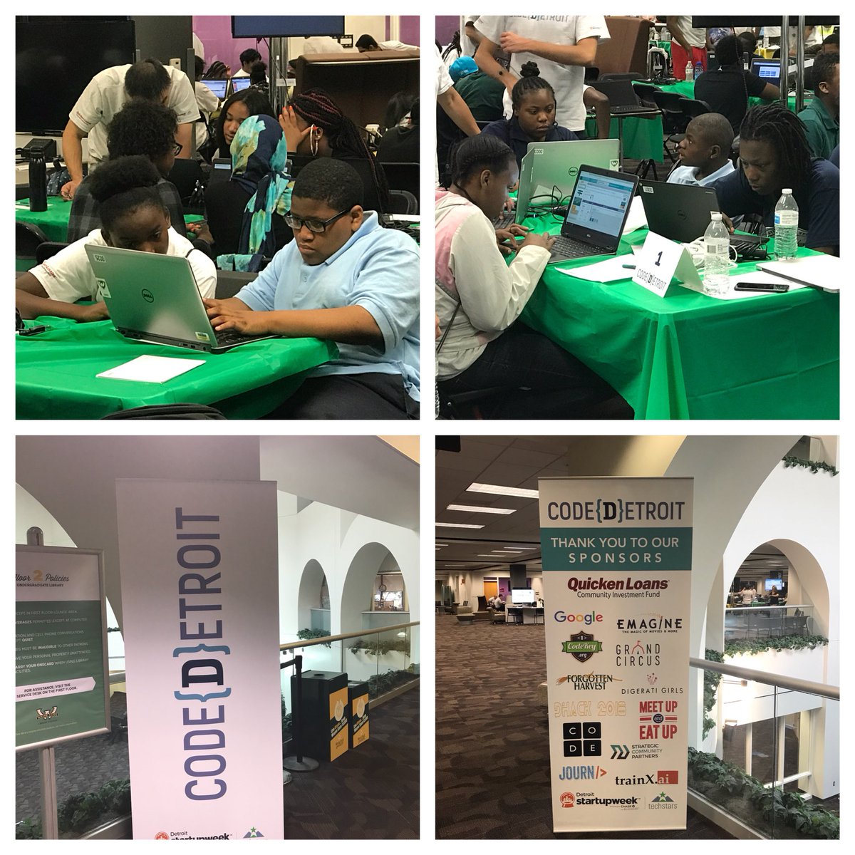 SCommPartners's tweet photo. Day 2 of #CodeDetroit! There is no other reason we do this work! #youth #schools #educators #community #equity #inclusion @detstartupweek @ourjourni @codeorg @Google @QuickenLoans @DigeratiGirls @CodeKey @GrandCircusCo @waynestate @ForgottnHarvest @UnitedWaySEM @EmagineTheatres https://t.co/H3PwBA4RGq