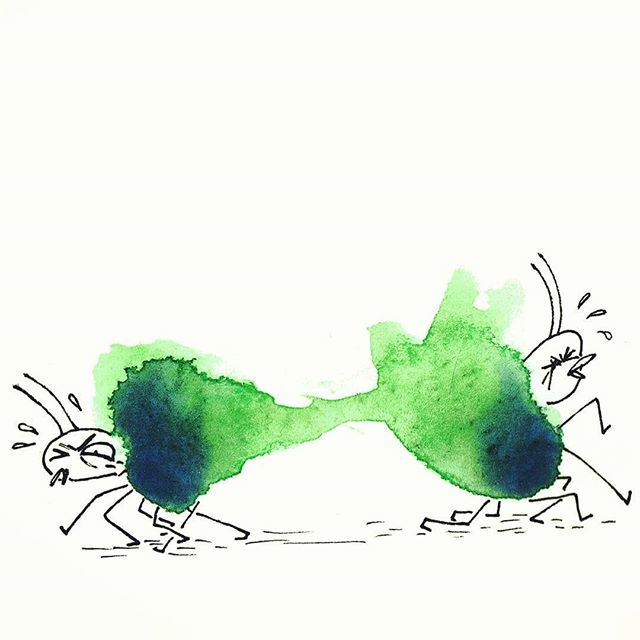 Adam_T_Murphy's tweet photo. Day 18 of #junebug challenge - Conjoined Bug.
#junebug2018 #junebugdrawingchallenge #artistsofinstagram #watercolor #dailydrawing #bugs #conjoined https://t.co/dRhuAIlCk0