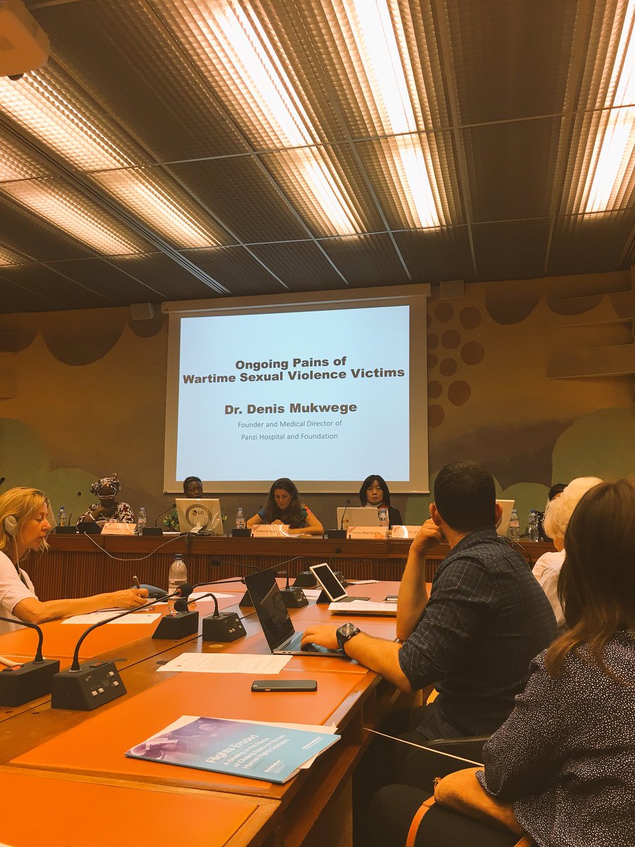 ThePauzi's tweet photo. @MukwegeFound “There is a consistent lack of truth finding and reparations” #HRC38 https://t.co/hb6BpwTGwT