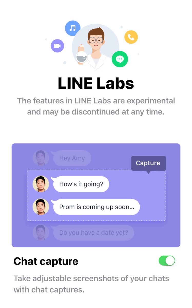 kaktisiat's tweet image. ฟีเจอร์ใหม่ของ Line ในเมนูตั้งค่า Line —&amp;gt; Line Lab สามารถ capture ข้อความมนการสนทนา รวมเป็นแบบยาวตามต้องการได้เลยครับ #LineApp