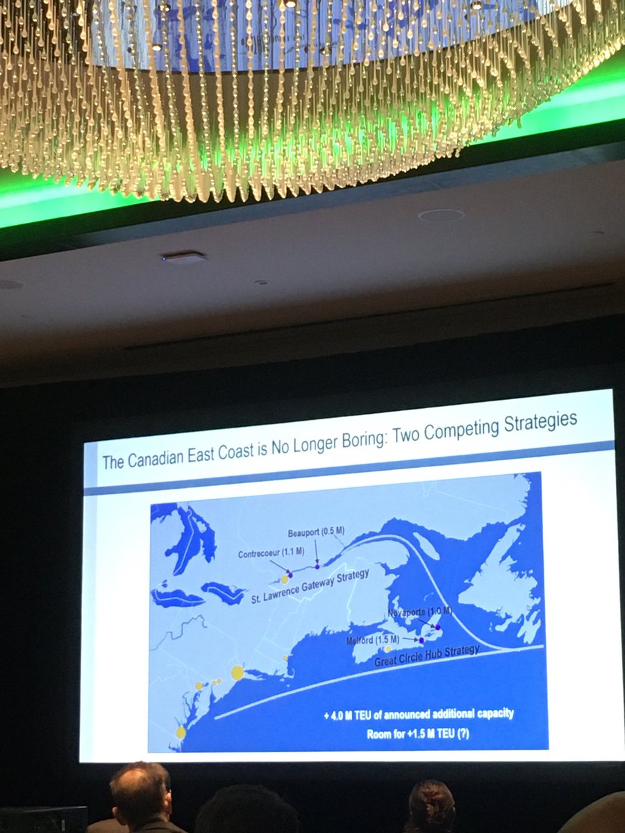 The Canadian East Coast in no longer boring. Time to rebalance the game! - Dr. Jean-Paul Rodrigue, <a href="/HofstraU/">Hofstra University</a>  Eastern Ports and Networks pannel <a href="/JOC_Updates/">JOC</a> #CanadaTrade #supplychain
