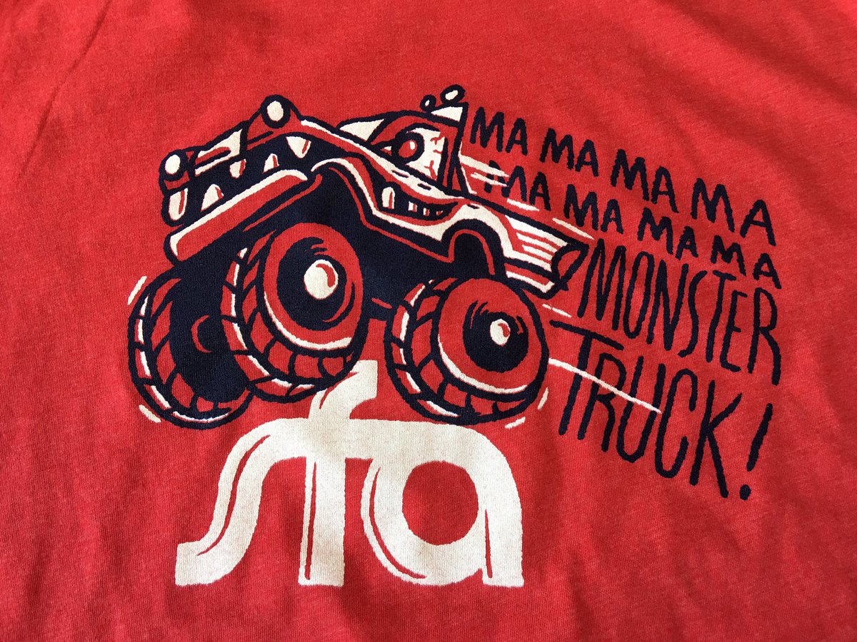 sfas's tweet photo. When you give @BNBehrens from @TheOkaySee/@RadFiveCreative free reign to design a #MonsterTruck shirt the results are ROCK AWESOME!!! (....as you can see)

Now available for purchase at our shows and online soon! 

#FamilyFunkSuperDuo https://t.co/CG0uxuzYCS