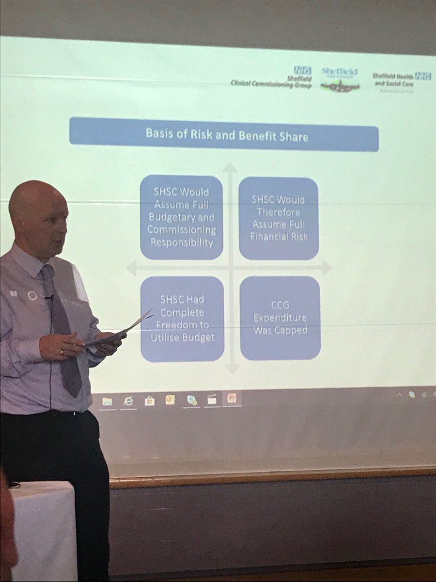 Great to have ⁦<a href="/JimMillns1/">Jim Millns</a>⁩ at Mids&amp;East event today giving the commissioning perspective on implementing risk/gain share agreement - key to ending out of area MH placements in Sheffield for acute and rehab care! ⁦<a href="/BobbyPratapMH/">Bobby Pratap</a>⁩ ⁦<a href="/DrMikePsych/">Mike Hunter</a>⁩ ⁦