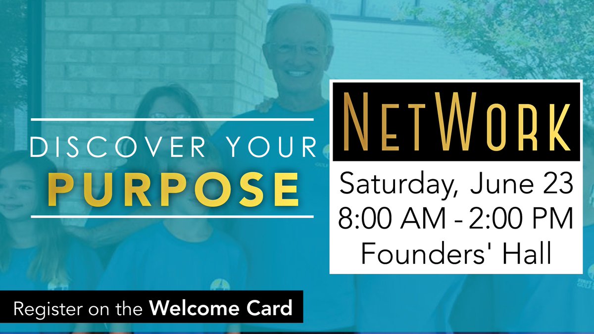 FirstBaptistGS's tweet image. In NetWork, @lawrencephipps will equip and empower you to discover your unique gifts and show you how you can use them for God's Glory.
NetWork will be held this Sat, June 23, Founders' Hall, from 8 AM- 2 PM. Lunch &amp;amp; childcare are provided. Please call 251-968-7369 to sign up.