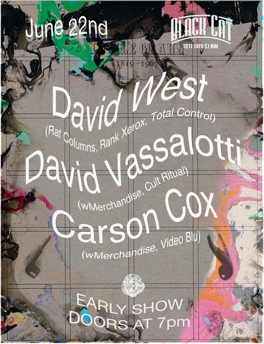 Flyer for show, early show 7pm