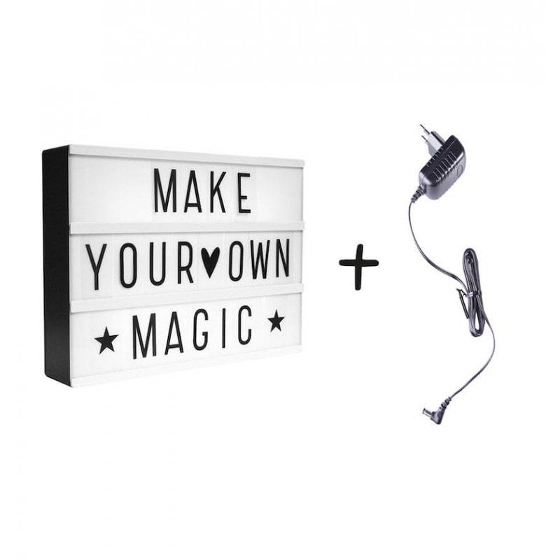 Ahora de regalo con tu #lightbox el adaptador para la corriente.