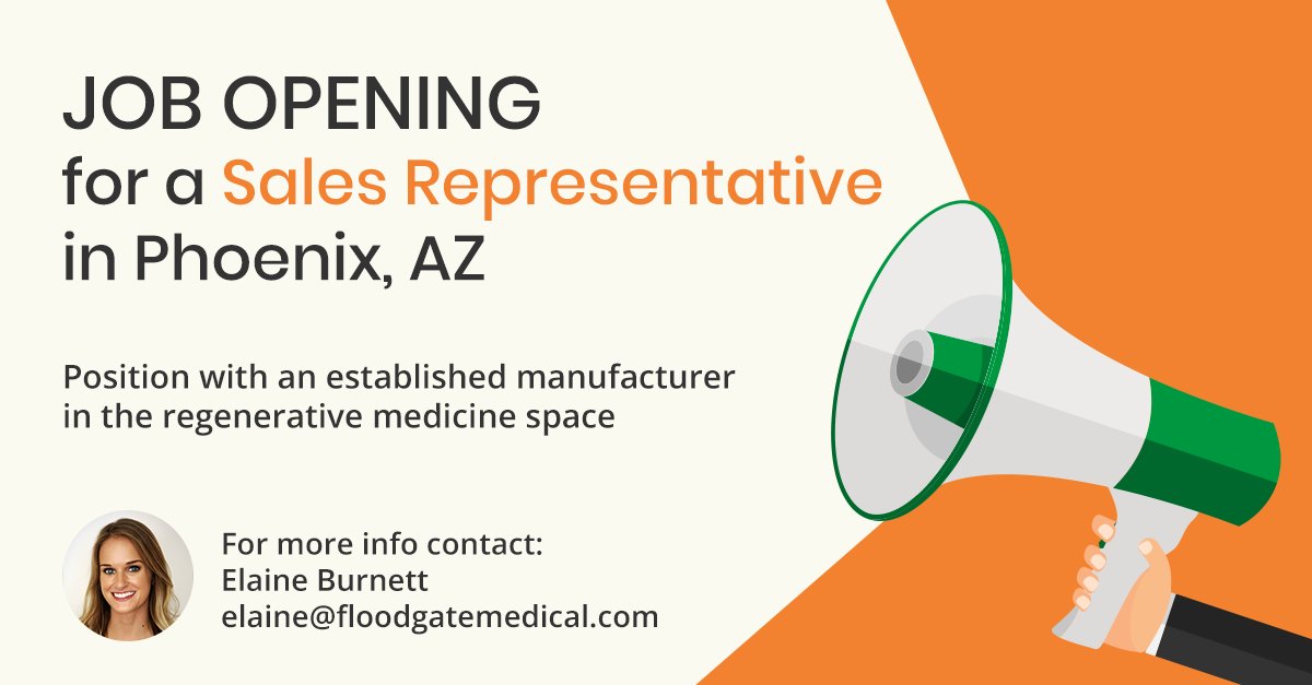 FloodGateMed's tweet photo. Exciting opportunity in Phoenix, AZ with a great company! For more information and to apply, click here: https://t.co/mbttqfYmVH 
#jobs #medicaldevice #career https://t.co/7uyvEyxX9K