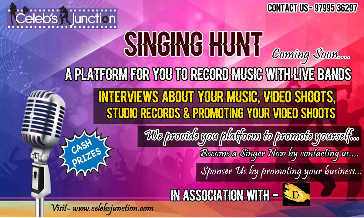 CelebsJunction's tweet photo. @CelebsJunction Presenting Singing Hunt ....Hurry Now....Event will be coming soon...Register Yourself ..
#Singing #Singingcover #fbsinging #Sing #Youtuber #Musician #Instacover #Music #Singingvideo #Singer #Cover #Singingislife #Singingcontest #Solo #Guitarist #Originalsong https://t.co/n5jcgtKDaT