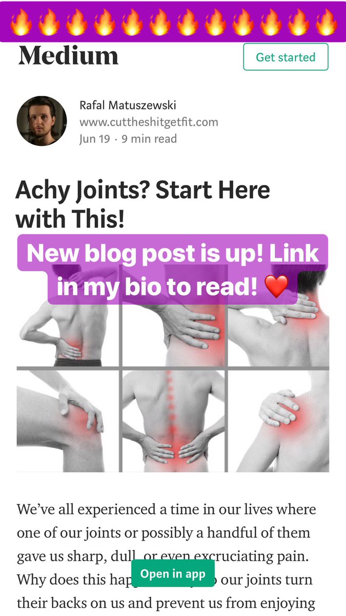 Brand new blog is up and is all about fixing up those achy joints! goo.gl/sT3vvi to read, watch, and learn! #fitness #rehabilitation #jointhealth