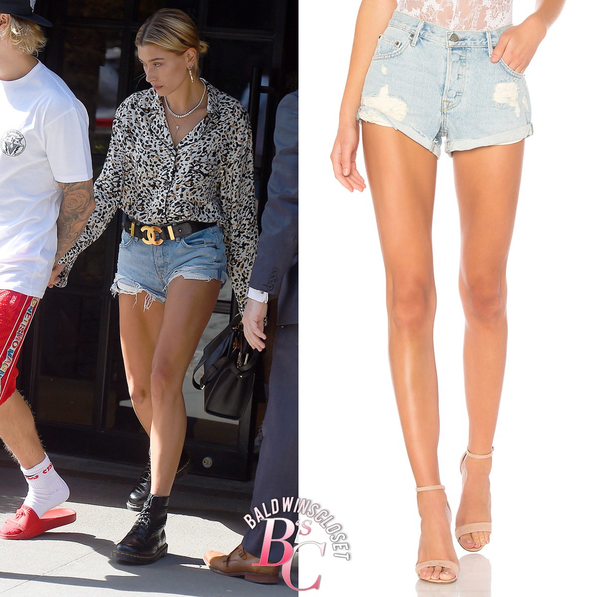 Hailey Bieber's Closet on X: October 23, 2018 - #HaileyBaldwin wore a  Vintage #Chanel Logo Sweatshirt for ￥298,000, #AcneStudios Velcro Sneakers  for $380.00, #LouisVuitton Palm Springs Backpack for $1,940.00. And a  personalised