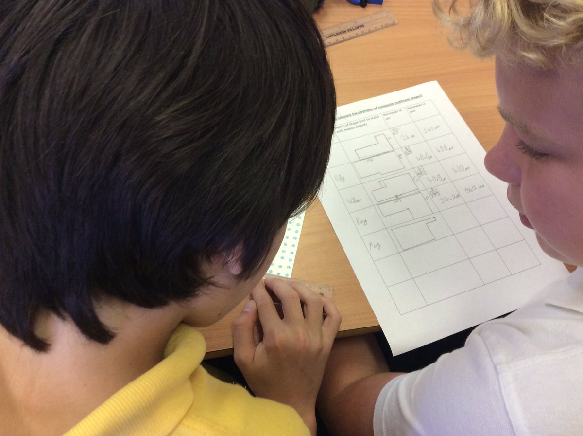MrsL_HCPS's tweet photo. What great team work from everyone measuring the perimeter of composite rectilinear shapes #hcpscurriculum https://t.co/2prrBrxvDv
