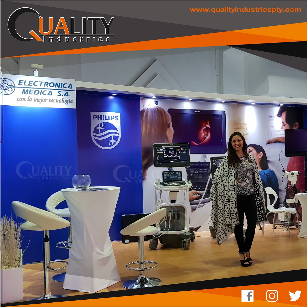 qualitypty's tweet image. Ciuda la personalidad de tu empresa, sé #creativo y logra un #stand llamativo. Una muestra es este lindo stand de Electronica Medica S.A #Fecasog2018 #ferias 2018 #congresos #congresosmedicos #standpanama #Panamá