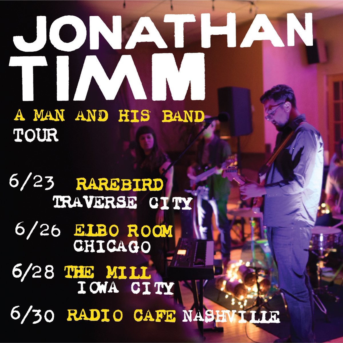 jontimm's tweet photo. I'm bringing the new band for a little romp.  See you #traversecity #chicago #iowacity #nashville @RareBirdBrewpub @ElboRoomLive @TheMilliowacity @RadioCafeNash https://t.co/ReUMvgPUZc