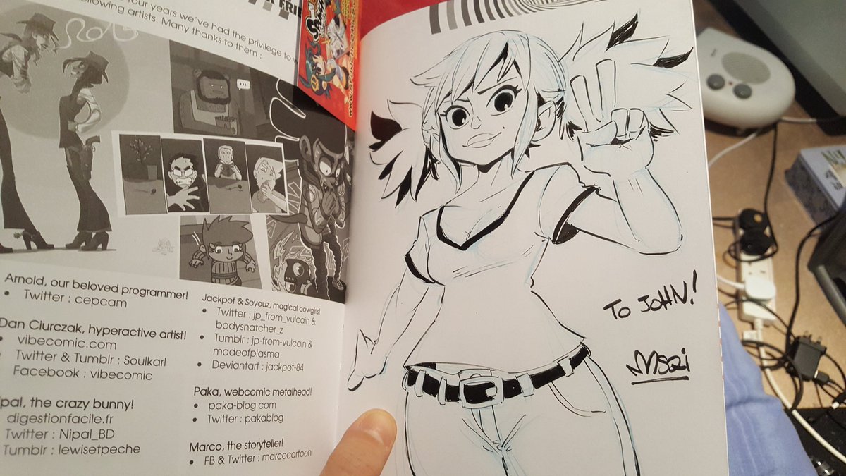 Griffnix's tweet photo. Thanks @SpunchComics , @Mosqi, @Rafchu and @Game_B ! Love the autograph. 😍 https://t.co/SHKVJXOU9i