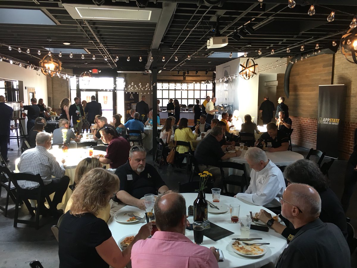 appstatesports's tweet photo. What a great turnout in Winston-Salem for todayโs #SpringTour2018 lunch stop. Thanks for joining us! https://t.co/3YtBUyYHcc