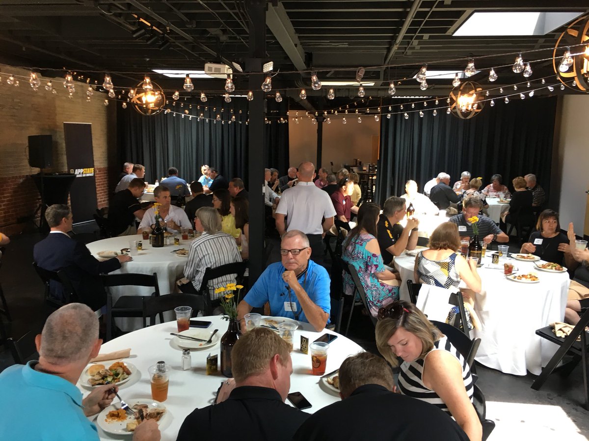 appstatesports's tweet photo. What a great turnout in Winston-Salem for todayโs #SpringTour2018 lunch stop. Thanks for joining us! https://t.co/3YtBUyYHcc