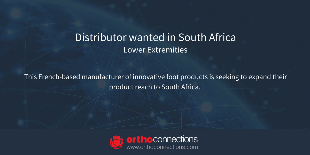 orthoconnection's tweet image. Distributor wanted in South Africa 🇿🇦– #LowerExtremities 

This French-based manufacturer of innovative foot products is seeking to expand their product reach to #SouthAfrica. Full opportunity: ow.ly/Em9x30ktyqu