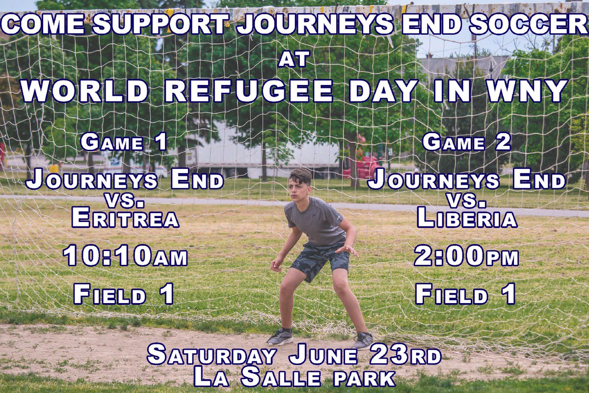 FCStPauliBuf's tweet photo. This Saturday we are going to be supporting the @JERS_buff soccer team that we have been working with all year! 

Join us at La Salle park for World Refugee Day in WNY. Aside from the Soccer Tournament there will be performances, food, youth activities

We hope to see you there! https://t.co/wozOSDbQ0H