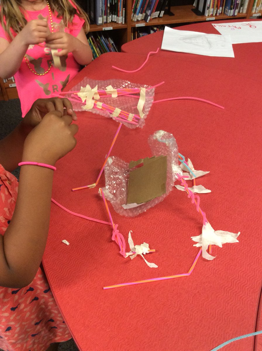 MrsBathsClass's tweet photo. How can Humpty survive his fall?  These kindergarten students are busy designing in our LLC. https://t.co/3WgbXz6QbF