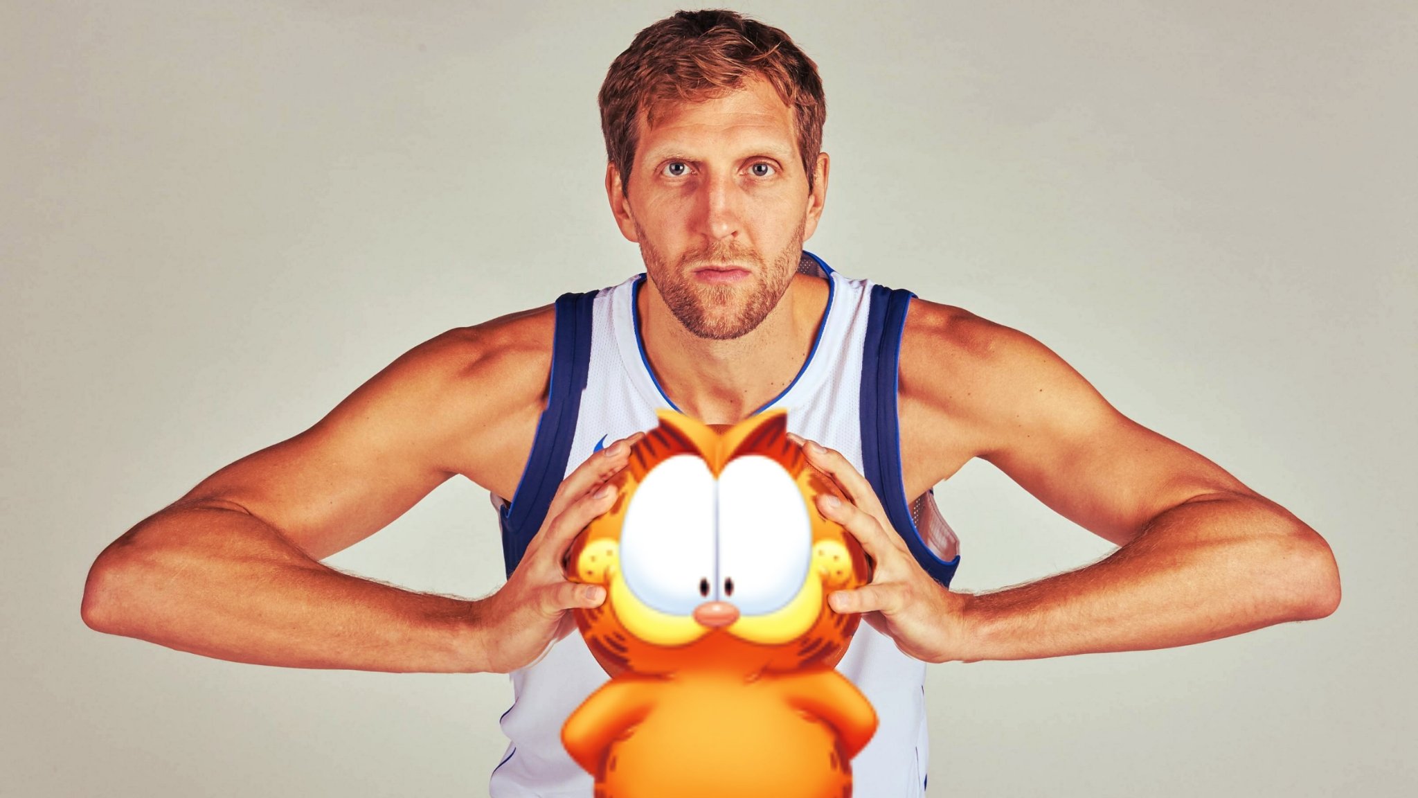 Happy birthday ... feiern heute beide ihren 40. Geburtstag: Garfield und Dirk Nowitzki. 