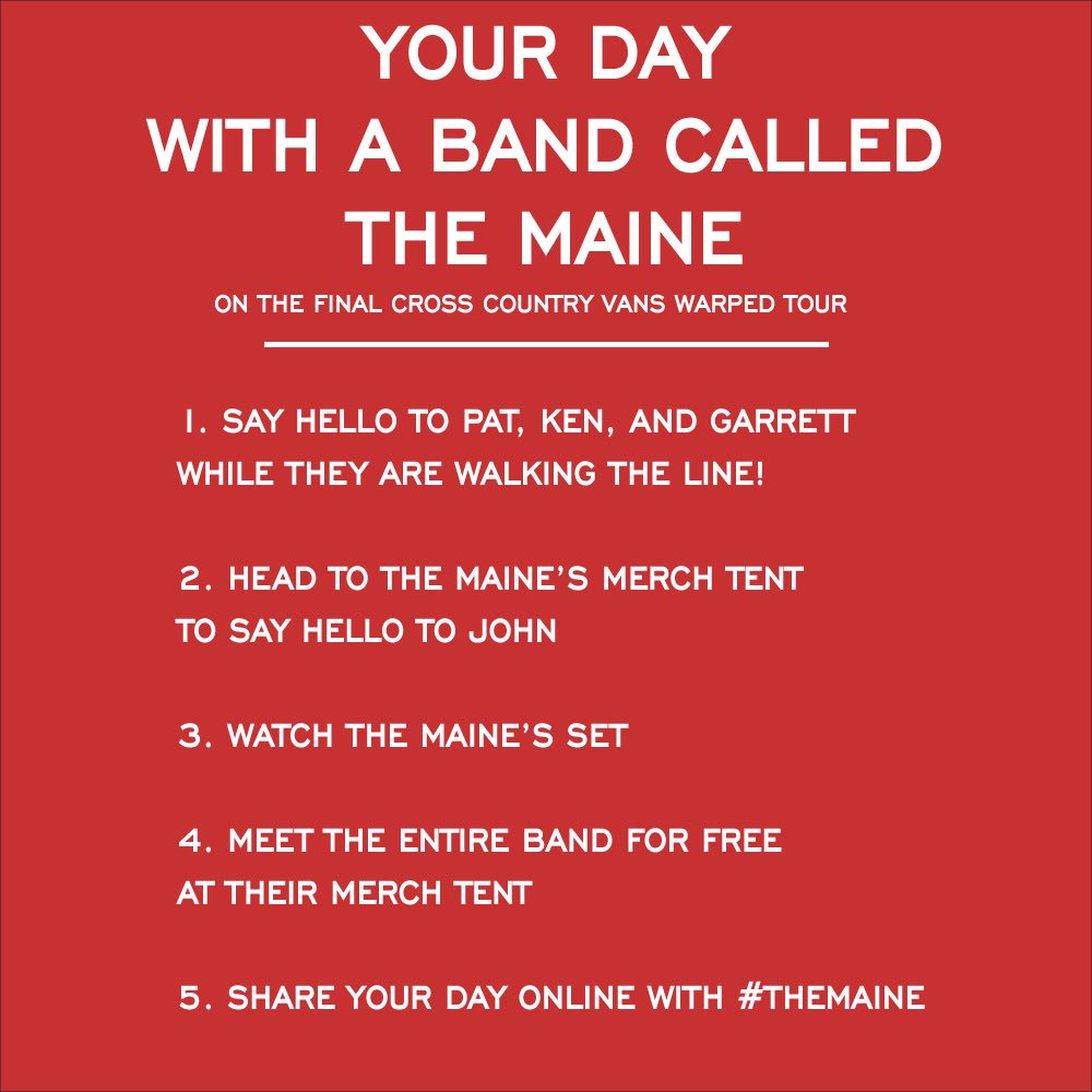 themaine's tweet image. Spend your day with us on the @VansWarpedTour