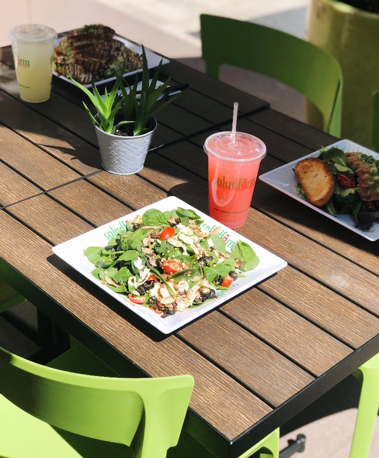 Rain or shine. Shade or sun. Saladfarm's here to serve you. 😊 
#saladfarm #eatsaladfarm #saladgoals #yummy #delicious #lunchdate #lafoodie #health #lemonade #chatsworth #santamonica #woodlandhills #pasadena