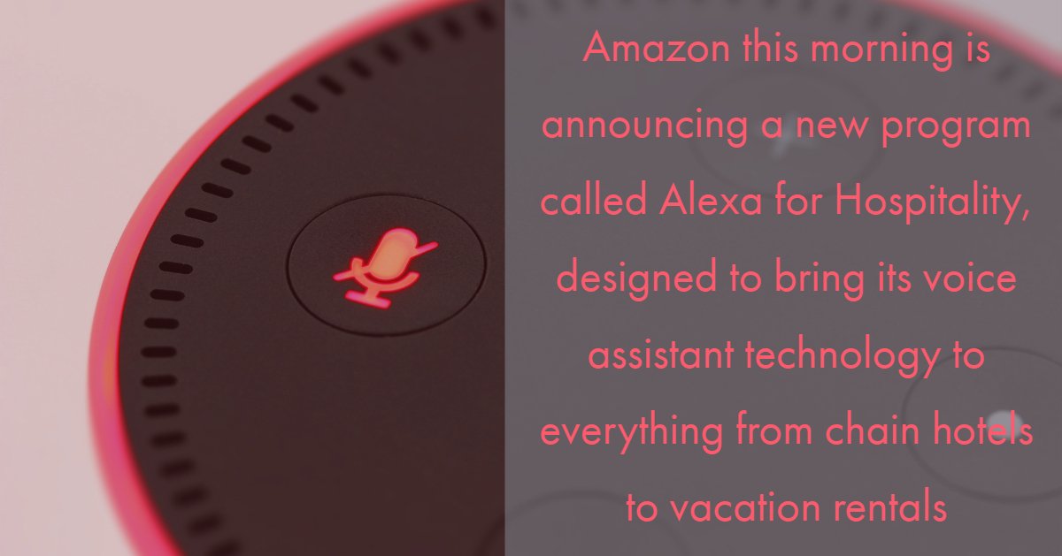 NyxDitech's tweet photo. Marriott is Amazon’s launch partner on the new platform, which is notable not only for the potential scale of this rollout

#AlexaForHopitality #AmzonEcho #Alexa #TechNews https://t.co/7iy2XuSb6D