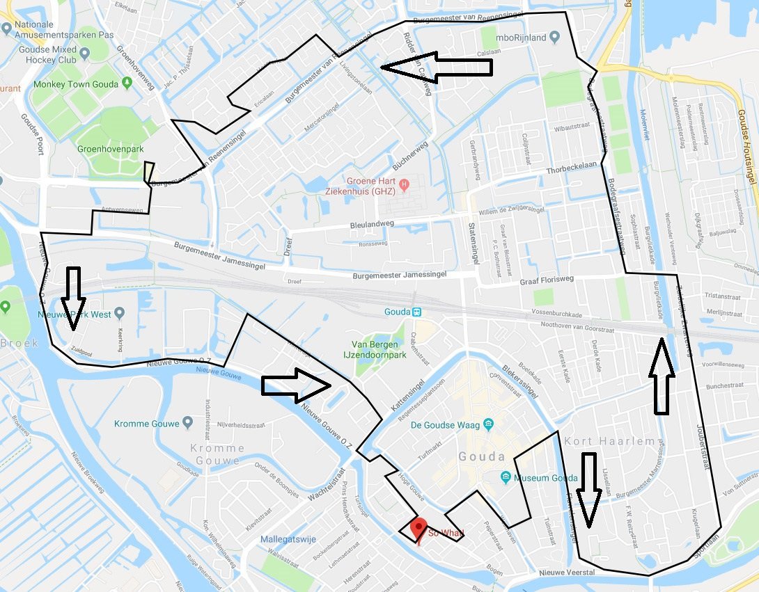 GoudaRoze's tweet photo. De route van #rainbownightskate in #Gouda. Zeker zijn van gratis deelname? Registreer nu via https://t.co/sISmtkqILu #rozezaterdag #rz2018 #rz18 #rozejaar #goudaroze #skaten #pride #rozezaterdag2018 https://t.co/4KIuMBNwXr