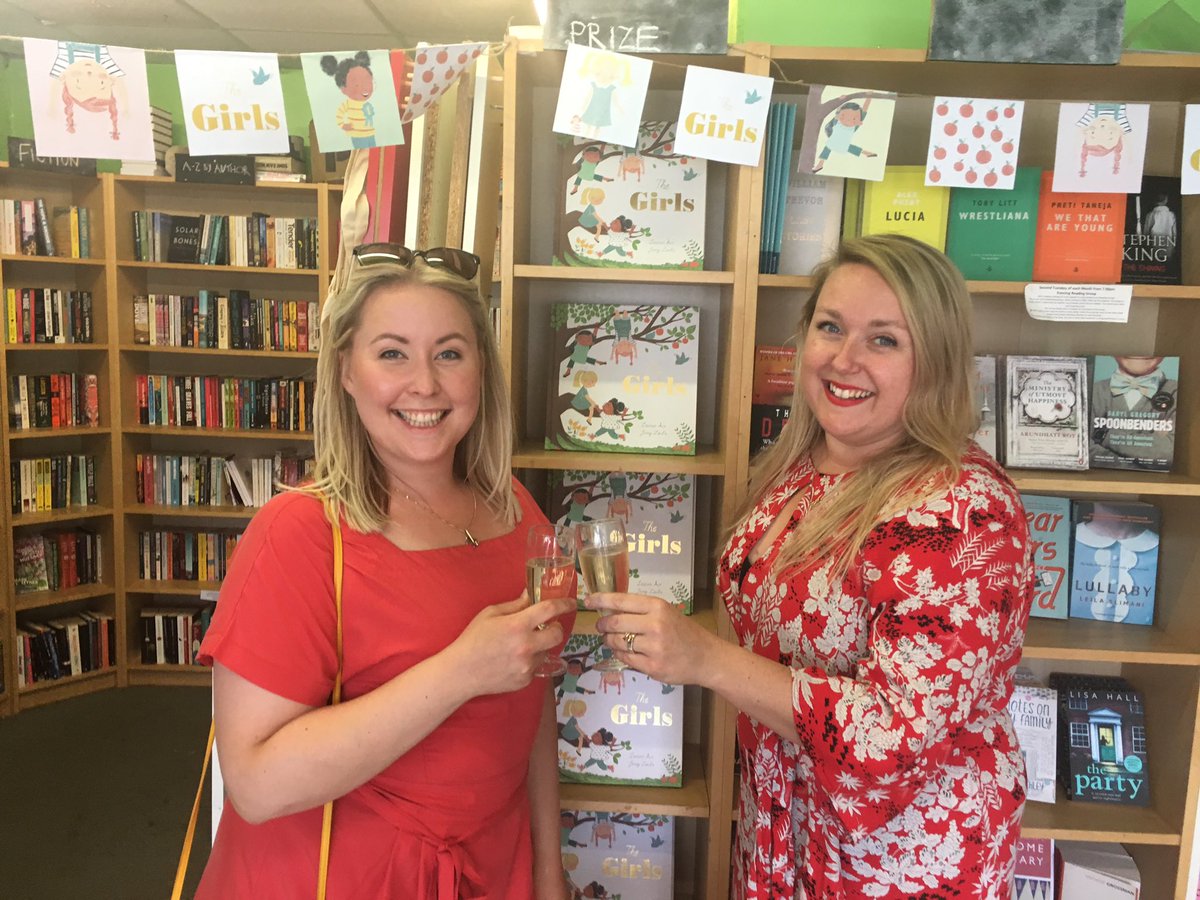 Bunting strung and we're ready to celebrate #WeAreTheGirls special early #IBW2018 launch with @JennyLovlie & @LaceyPR today @Biggreenbooks 👭🎉