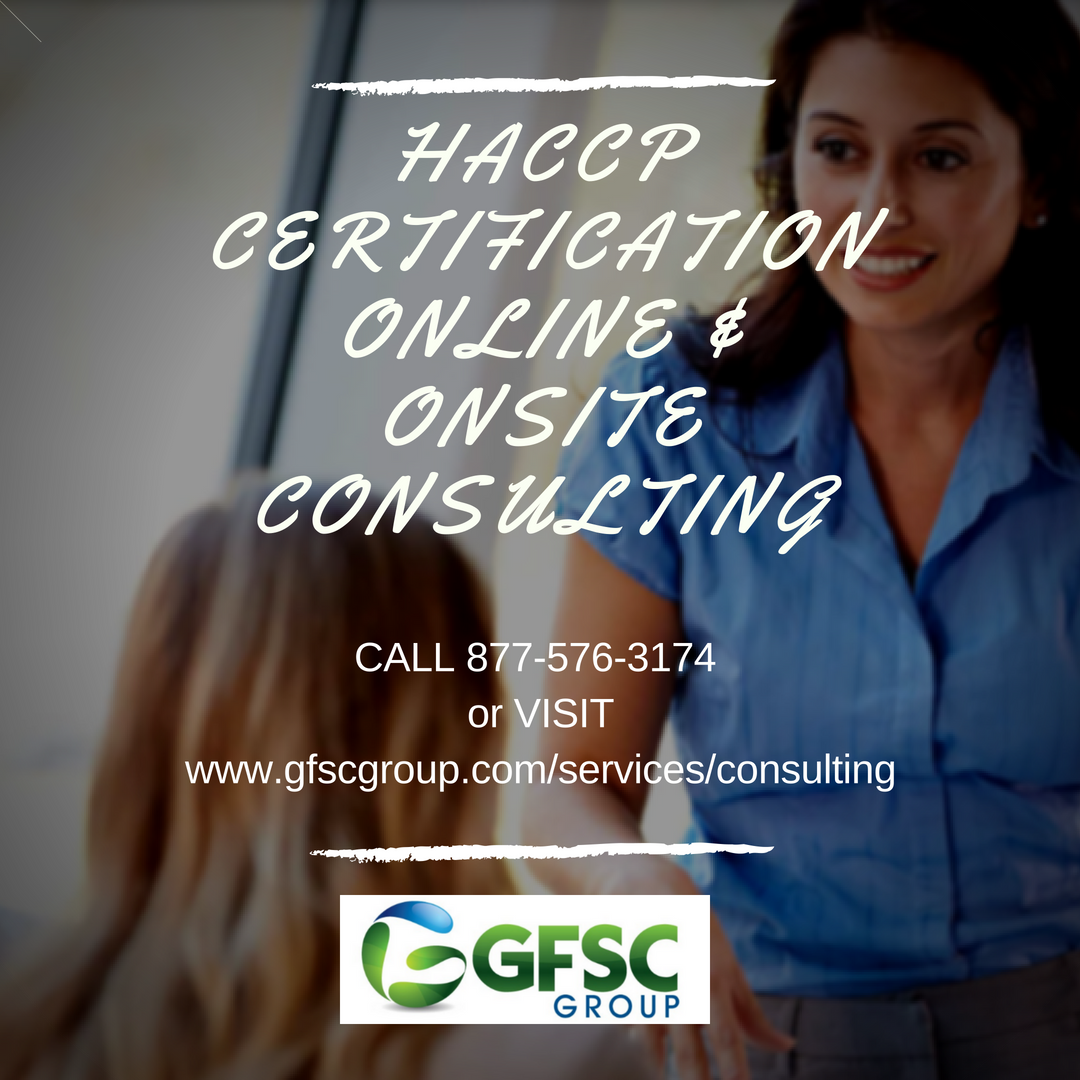gfscgroupinc's tweet photo. GFSC Group now offers #HACCP Certification for online and onsite #consulting! https://t.co/lMeDobKZLn