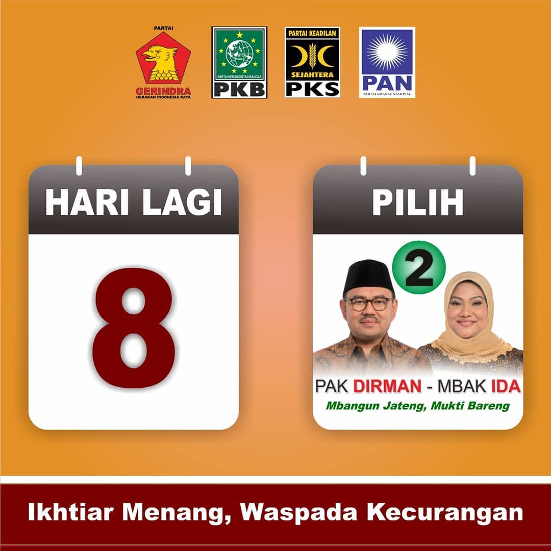 Dewidy's tweet photo. 8  hari lagi menuju 27 Juni

#Jateng #Semarang #Cilacap
#Solo #Brebes #Rembang #Pati
#Kendal #Banjarnegara #Purwokerto
#Blora #Demak #Karanganyar #Kebumen
#JatengDaruratKorupsi

@sudirmansaid @idafauziyah @DirmanIdaJateng @sahabatsudirman 
@jessxjng @SailorDreamer @harychandra091 https://t.co/G2orQwp5AJ