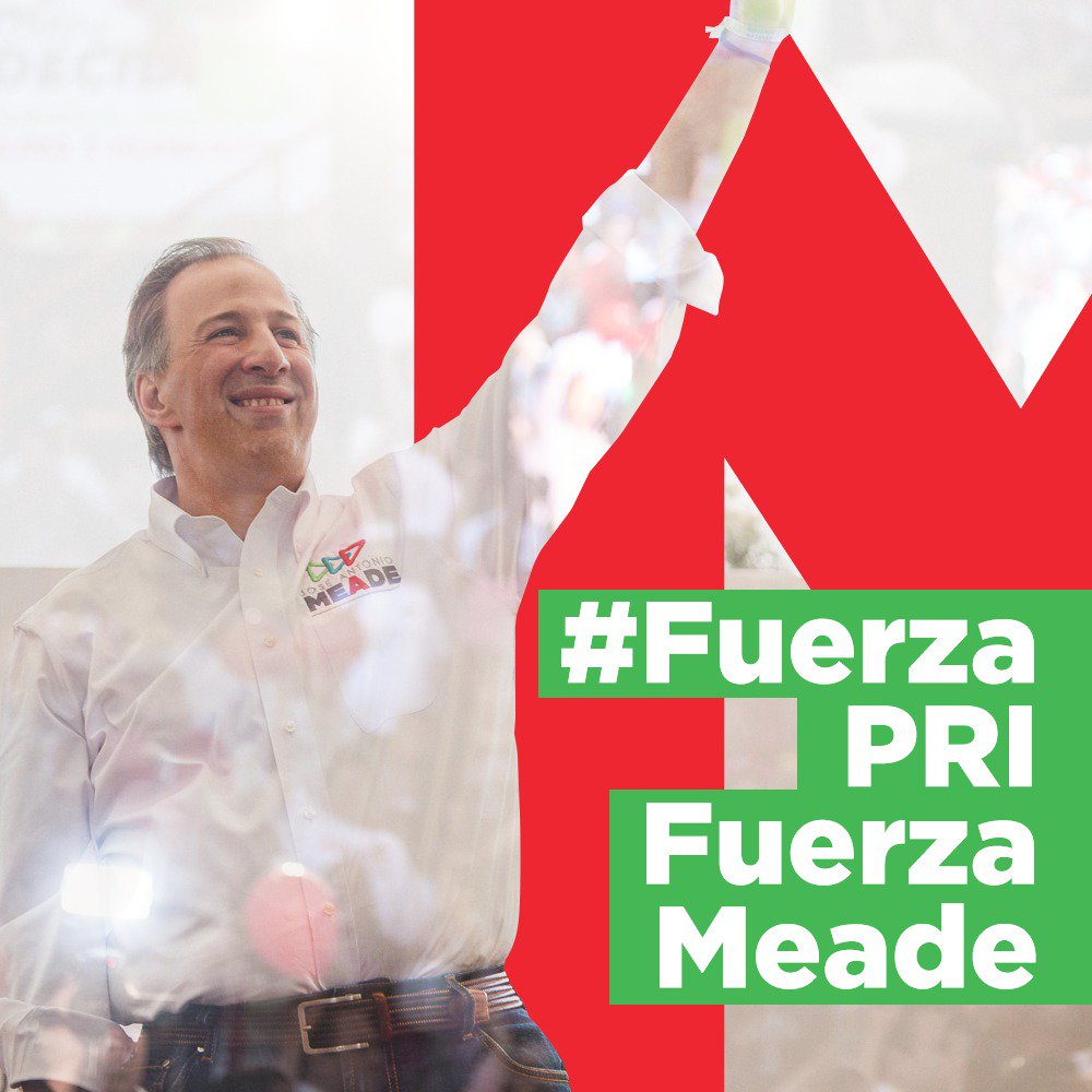 aurelionuno's tweet photo. ¡Este 1° de julio vamos a ganar! No solamente tenemos el mejor candidato, sino también el mejor partido. El PRI es pasión, el PRI es orgullo, el @PRI_Nacional es el gran partido de México. #FuerzaPRIFuerzaMeade https://t.co/xGU52nwuov