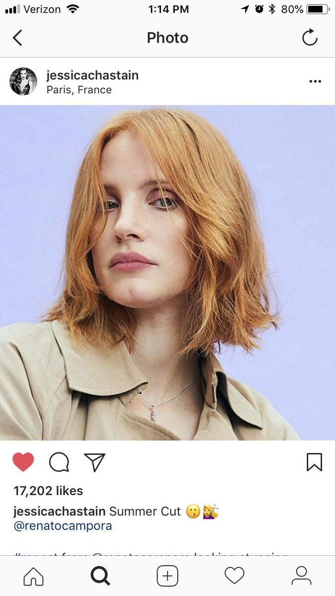 What do you think, guys? Do I get my hair cut like <a href="/jes_chastain/">Jessica Chastain</a> at my appointment in an hour?