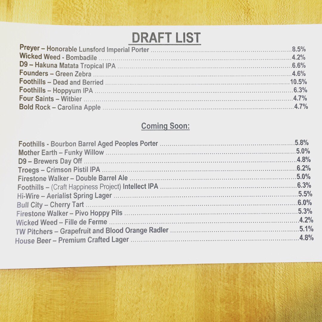 bitesandpintsgso (@bitesandpintsg1) on Twitter photo 🎶Tuesday, Tuesday, Tuesday, Ohhhhhh Every Tuesday🎶
‘Tis New Beer Tues. & $3 Draft day (excluding Sours)!! New bottles/cans include <a href="/stonebrewing/">Stone Brewing</a> FML DIPA, @northcoastbrewingcompany Passionfruit Peach Berliner, <a href="/clownshoesbeer/">Clown Shoes Beer</a> Mango Kolsch, and @westbrookbrewingco Key Lime Gose. 🎶Tuesday, Tuesday, Tuesday, Ohhhhhh Every Tuesday🎶
‘Tis New Beer Tues. & $3 Draft day (excluding Sours)!! New bottles/cans include <a href="/stonebrewing/">Stone Brewing</a> FML DIPA, @northcoastbrewingcompany Passionfruit Peach Berliner, <a href="/clownshoesbeer/">Clown Shoes Beer</a> Mango Kolsch, and @westbrookbrewingco Key Lime Gose.